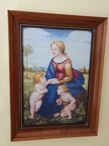 Cross-stitch The Lovely Gardener/Madonna and Child with Saint John the Baptist